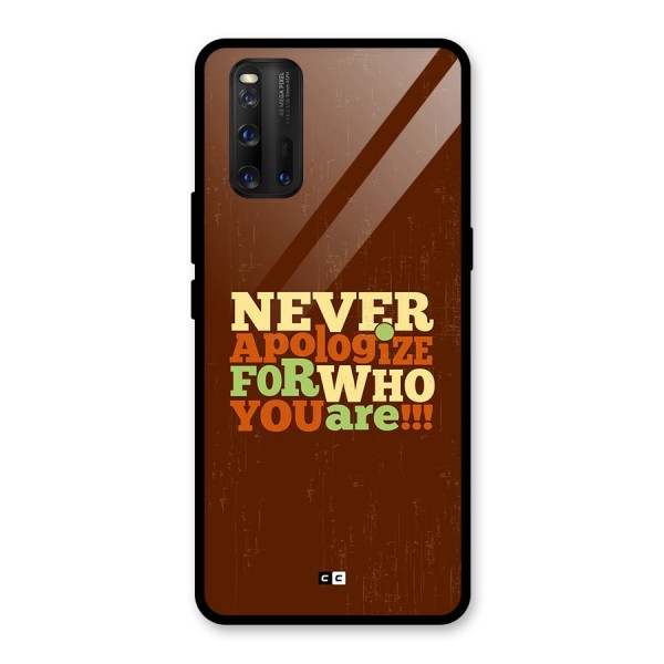 Never Apologize Glass Back Case for Vivo iQOO 3