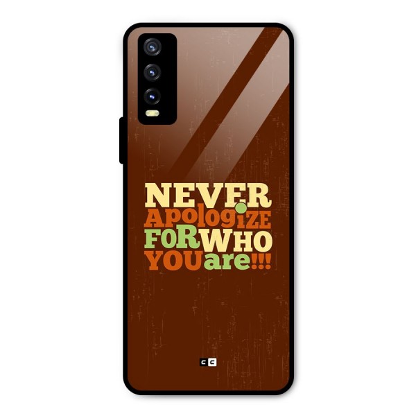 Never Apologize Metal Back Case for Vivo Y20i