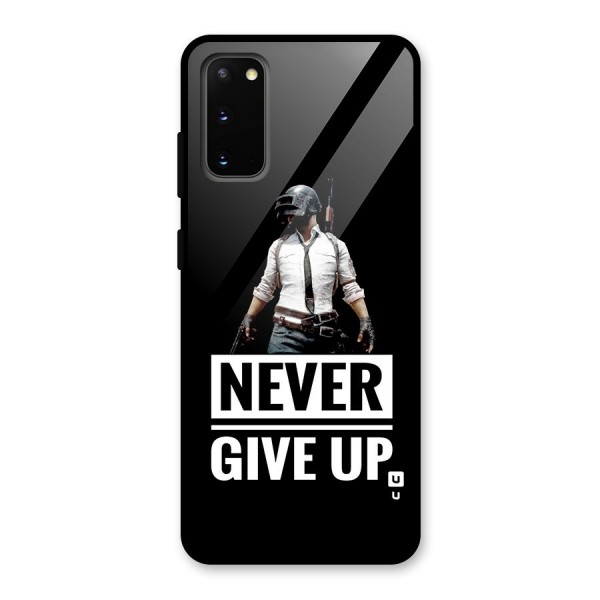 Never Giveup Glass Back Case for Galaxy S20