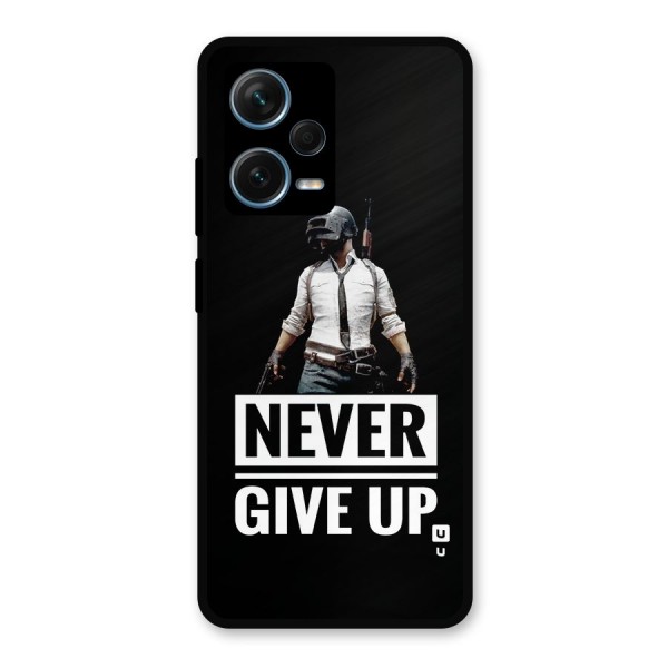 Never Giveup Metal Back Case for Redmi Note 12 Pro Plus 5G