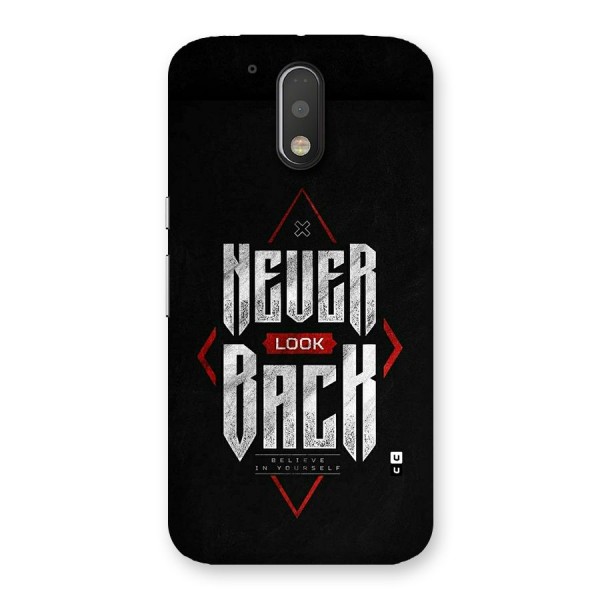 Never Look Back Diamond Back Case for Moto G4 Plus