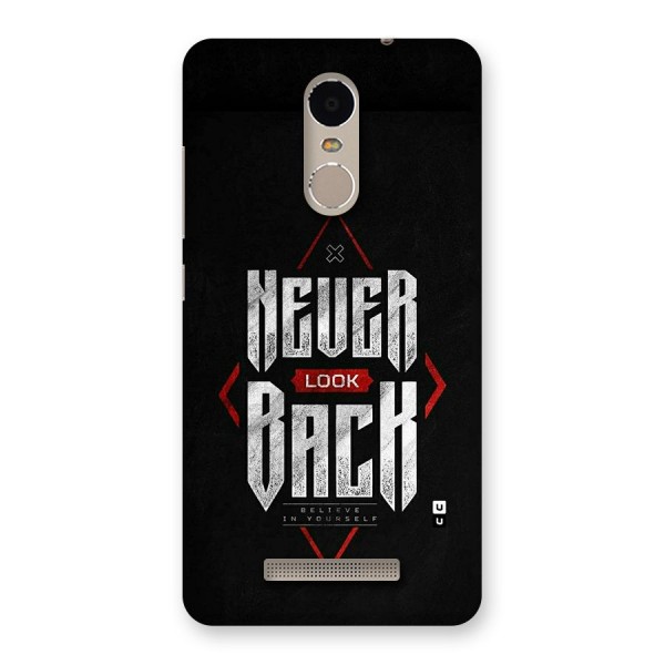 Never Look Back Diamond Back Case for Redmi Note 3