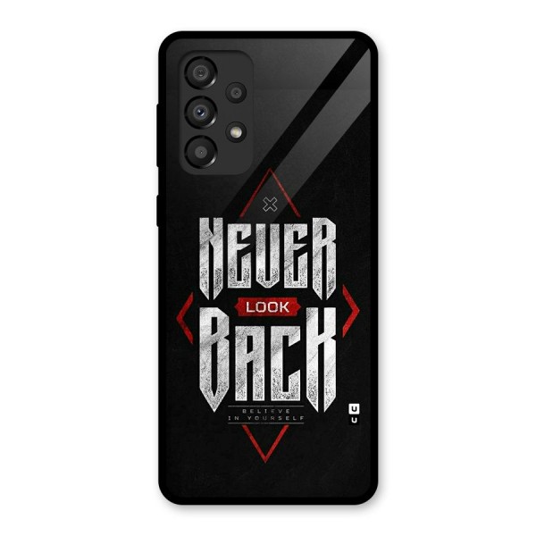 Never Look Back Diamond Glass Back Case for Galaxy A33 5G