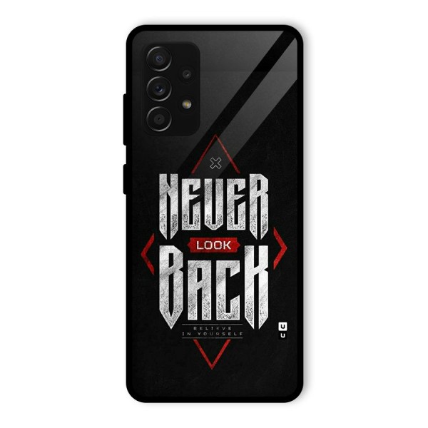 Never Look Back Diamond Glass Back Case for Galaxy A53 5G