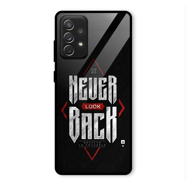 Never Look Back Diamond Glass Back Case for Galaxy A72