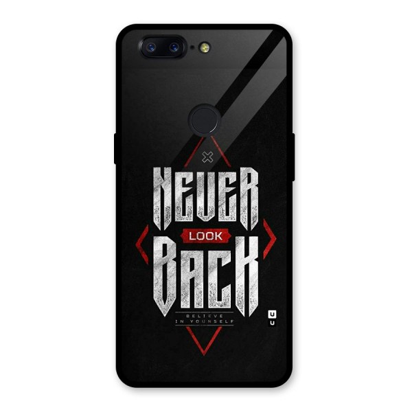 Never Look Back Diamond Glass Back Case for OnePlus 5T