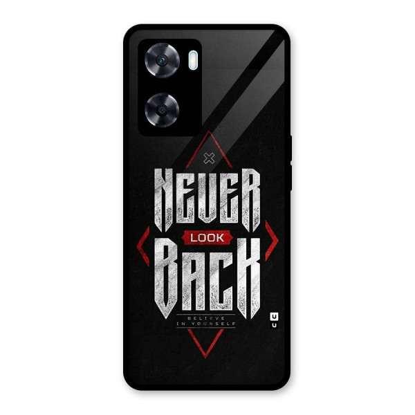 Never Look Back Diamond Glass Back Case for Oppo A77