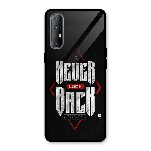 Never Look Back Diamond Glass Back Case for Oppo Reno3 Pro