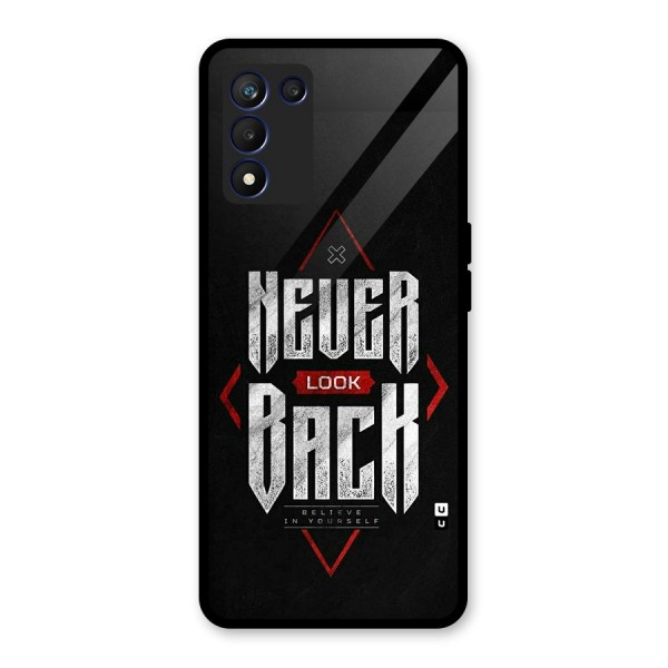 Never Look Back Diamond Glass Back Case for Realme 9 5G Speed