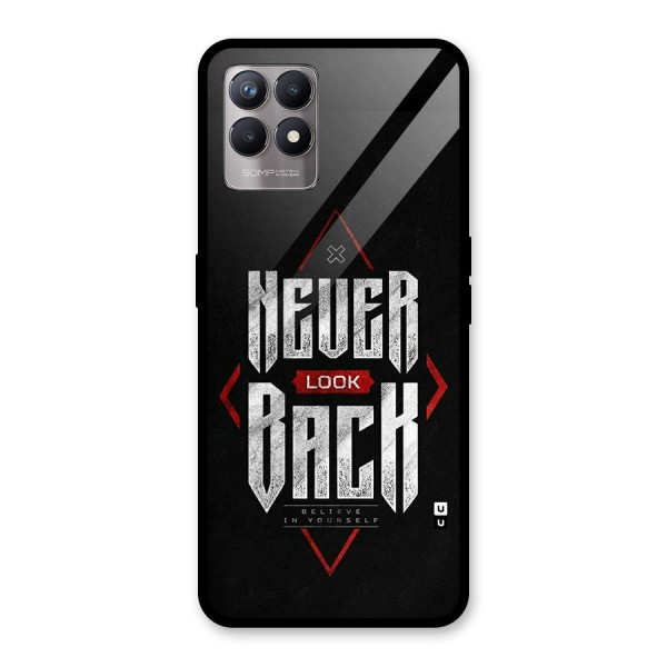 Never Look Back Diamond Glass Back Case for Realme Narzo 50
