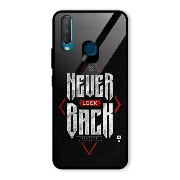 Never Look Back Diamond Glass Back Case for Vivo Y12