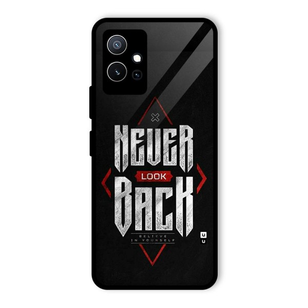 Never Look Back Diamond Glass Back Case for Vivo iQOO Z6