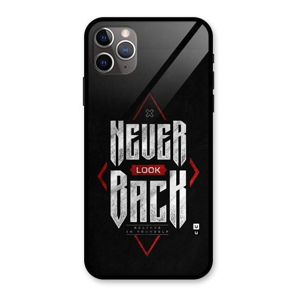 Never Look Back Diamond Glass Back Case for iPhone 11 Pro Max