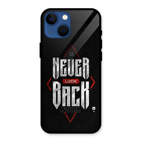 Never Look Back Diamond Glass Back Case for iPhone 13 Mini