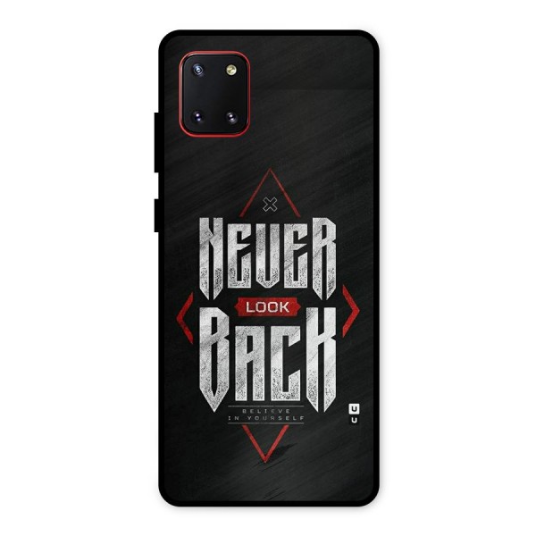 Never Look Back Diamond Metal Back Case for Galaxy Note 10 Lite