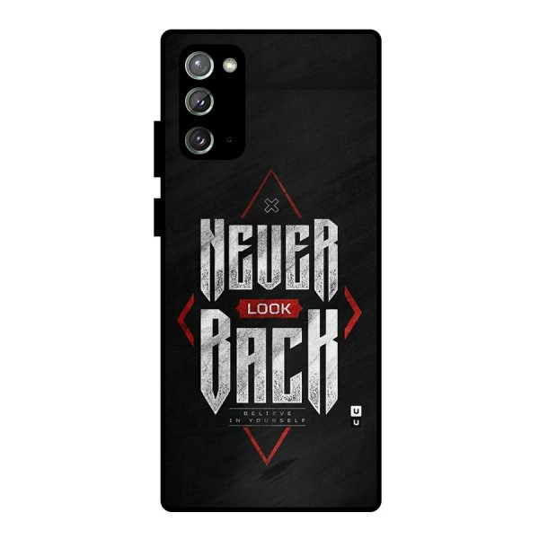 Never Look Back Diamond Metal Back Case for Galaxy Note 20