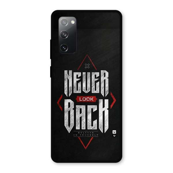 Never Look Back Diamond Metal Back Case for Galaxy S20 FE 5G