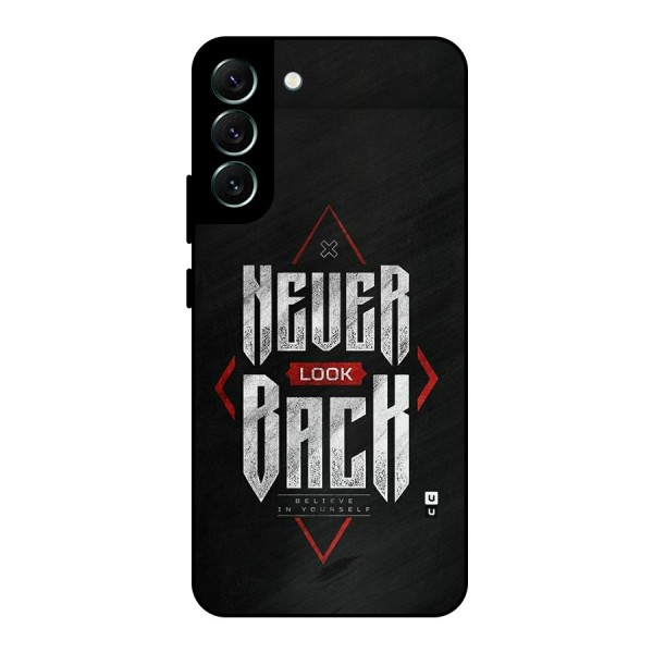 Never Look Back Diamond Metal Back Case for Galaxy S22 Plus 5G
