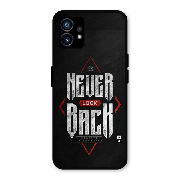 Never Look Back Diamond Metal Back Case for Nothing Phone 1