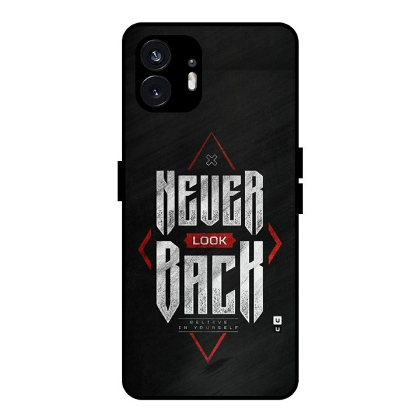 Never Look Back Diamond Metal Back Case for Nothing Phone 2