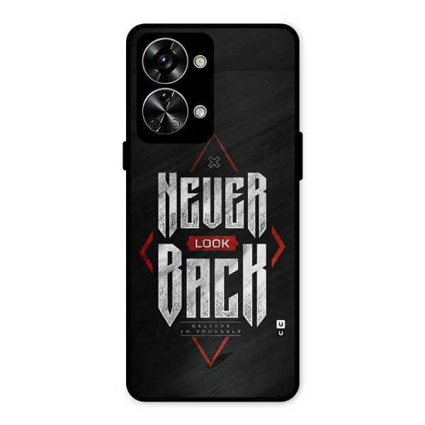 Never Look Back Diamond Metal Back Case for OnePlus Nord 2T