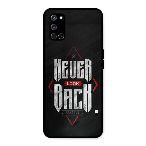 Never Look Back Diamond Metal Back Case for Oppo A52