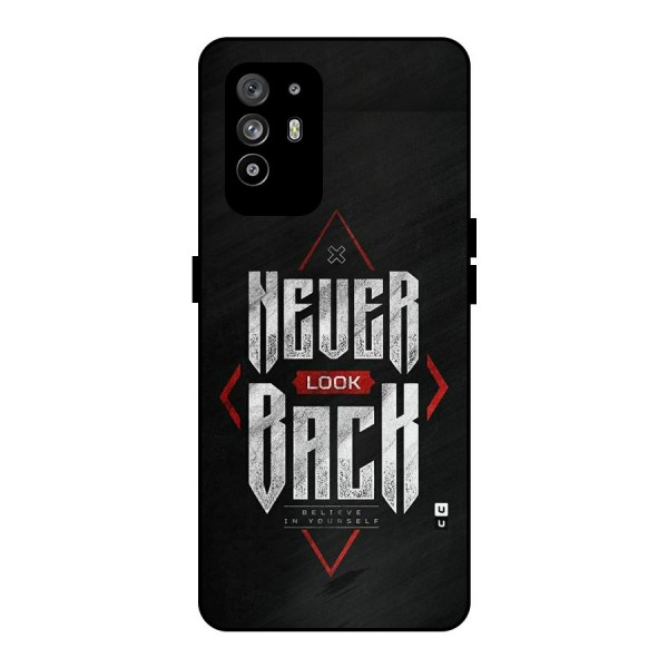 Never Look Back Diamond Metal Back Case for Oppo F19 Pro Plus 5G