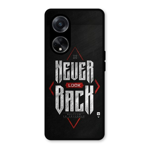 Never Look Back Diamond Metal Back Case for Oppo F23