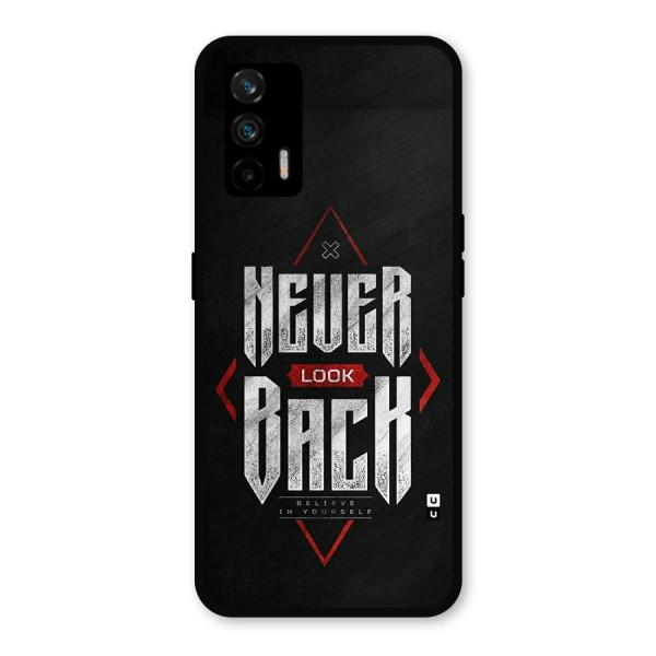 Never Look Back Diamond Metal Back Case for Realme X7 Max