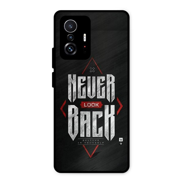 Never Look Back Diamond Metal Back Case for Xiaomi 11T Pro