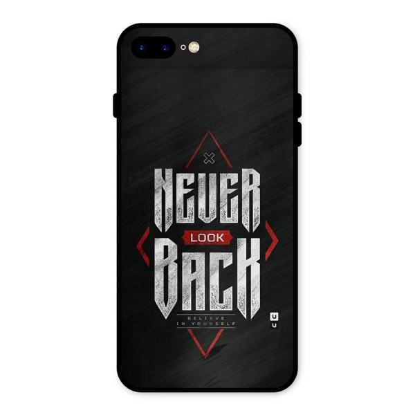 Never Look Back Diamond Metal Back Case for iPhone 7 Plus