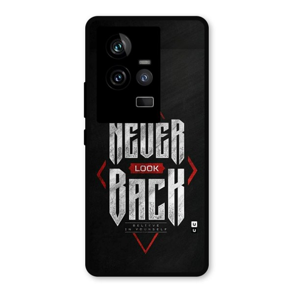 Never Look Back Diamond Metal Back Case for iQOO 11 5G