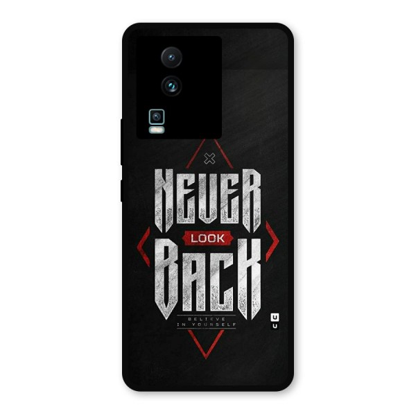Never Look Back Diamond Metal Back Case for iQOO Neo 7 Pro