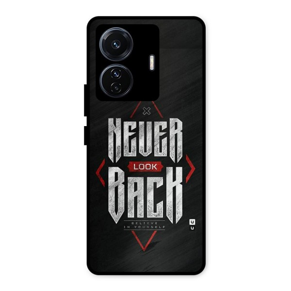 Never Look Back Diamond Metal Back Case for iQOO Z6