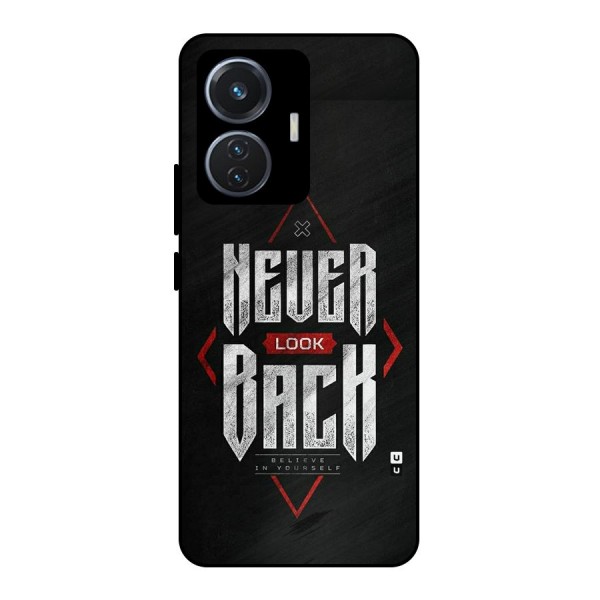 Never Look Back Diamond Metal Back Case for iQOO Z6 44W
