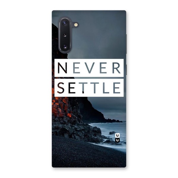 Never Settle Dark Beach Back Case for Galaxy Note 10