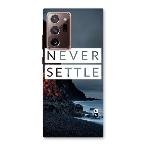 Never Settle Dark Beach Back Case for Galaxy Note 20 Ultra