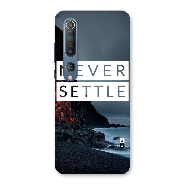Never Settle Dark Beach Back Case for Mi 10