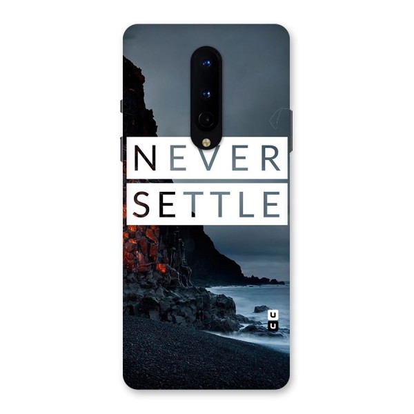Never Settle Dark Beach Back Case for OnePlus 8