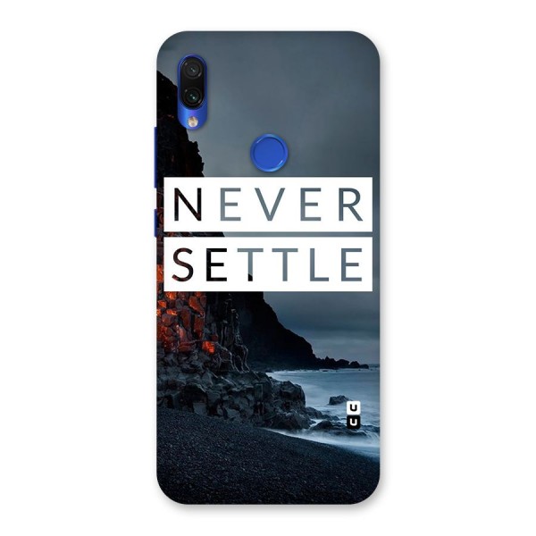 Never Settle Dark Beach Back Case for Redmi Note 7S