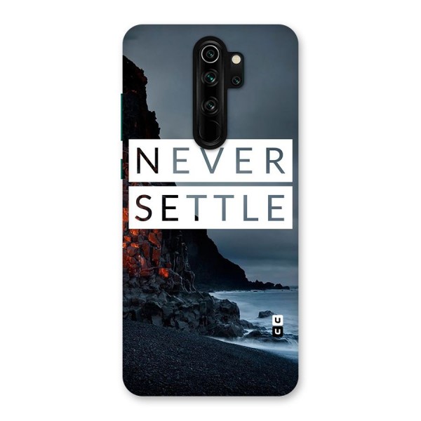 Never Settle Dark Beach Back Case for Redmi Note 8 Pro