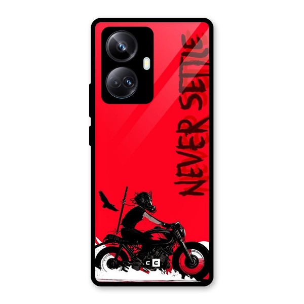 Never Settle Ride Glass Back Case for Realme 10 Pro Plus