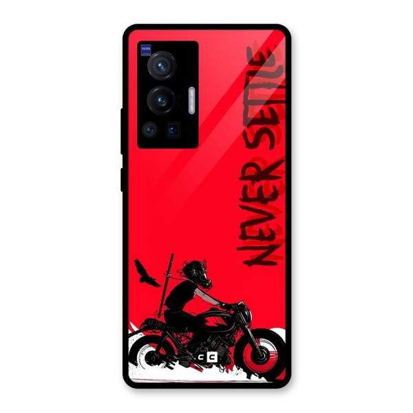 Never Settle Ride Glass Back Case for Vivo X70 Pro