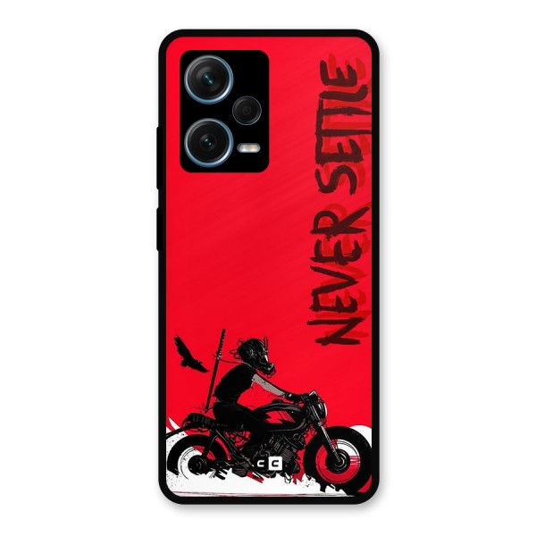 Never Settle Ride Metal Back Case for Redmi Note 12 Pro Plus 5G
