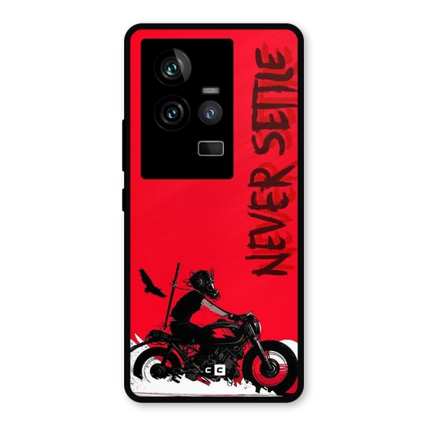 Never Settle Ride Metal Back Case for iQOO 11 5G