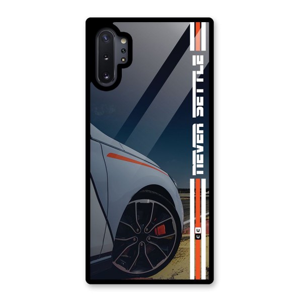 Never Settle SuperCar Glass Back Case for Galaxy Note 10 Plus