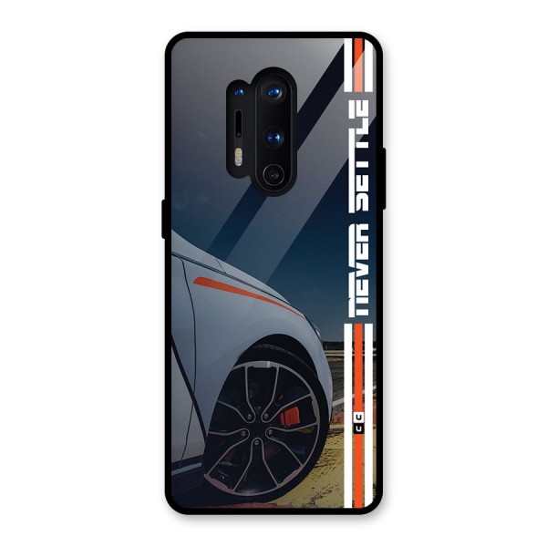 Never Settle SuperCar Glass Back Case for OnePlus 8 Pro