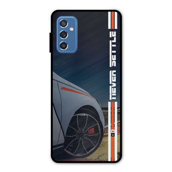 Never Settle SuperCar Metal Back Case for Galaxy M52 5G