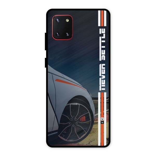 Never Settle SuperCar Metal Back Case for Galaxy Note 10 Lite