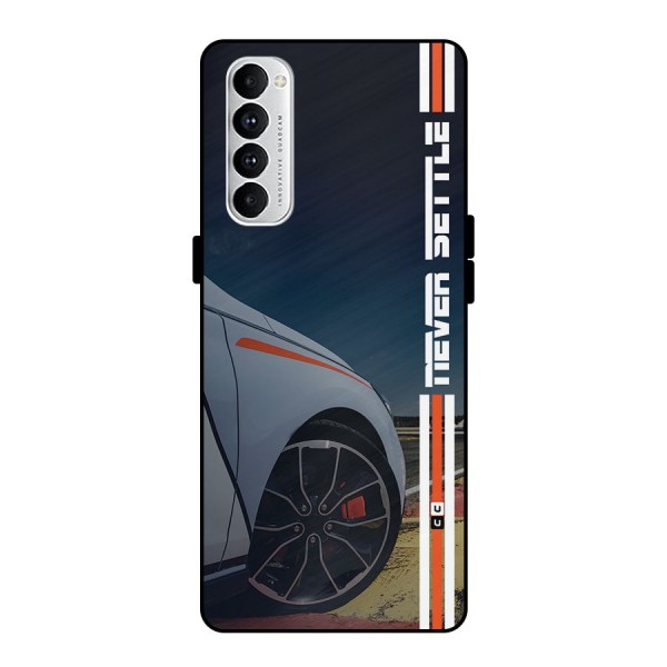 Never Settle SuperCar Metal Back Case for Oppo Reno4 Pro